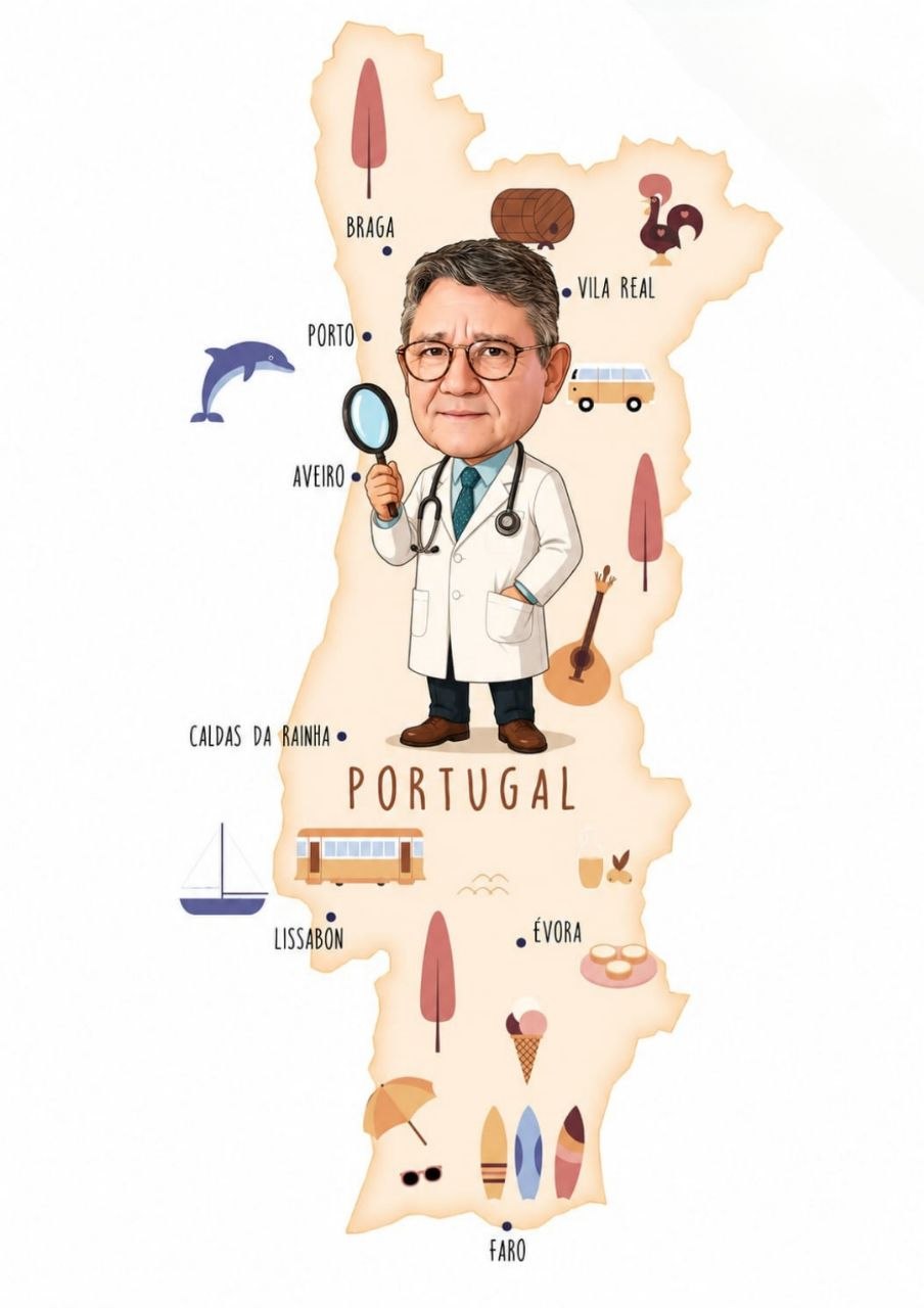 Dr. Fernando no mapa de Portugal